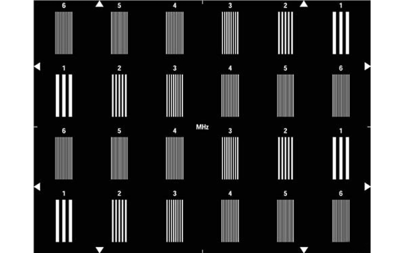 TE104-Q 多組頻率線分辨率Chart圖1-6MHz（負片）